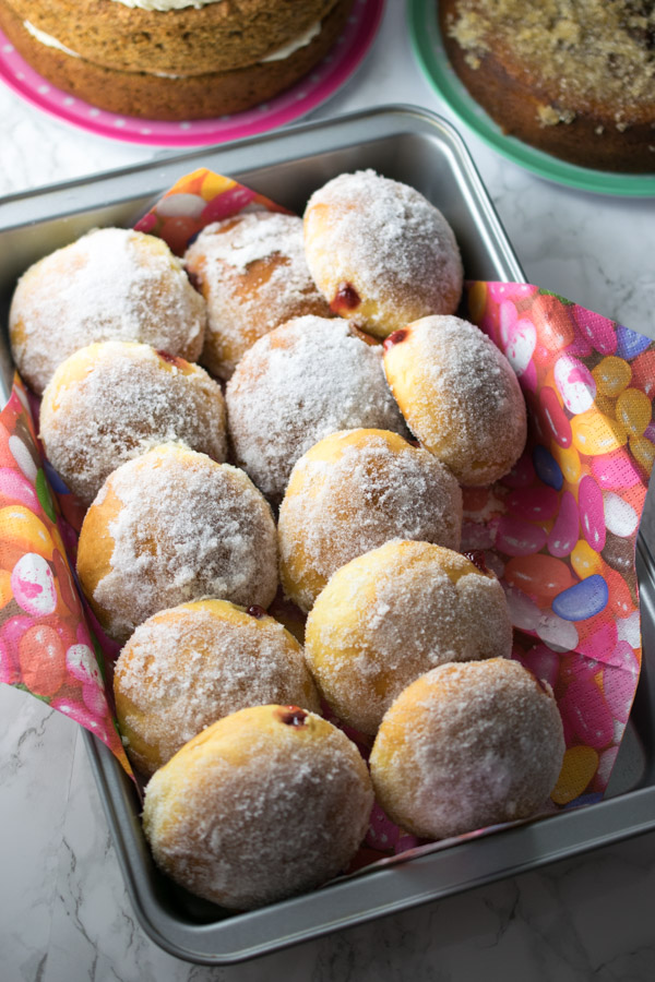 Little pillows from heaven - aka orange & raspberry donuts which are baked, not fried. Not that you would know it as they taste so wonderful! 