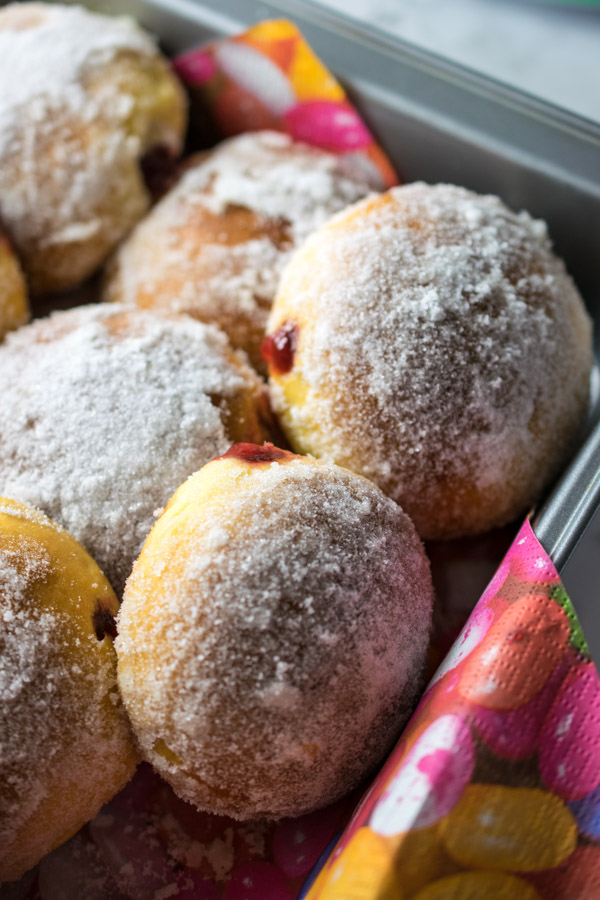 Little pillows from heaven - aka orange & raspberry donuts which are baked, not fried. Not that you would know it as they taste so wonderful!