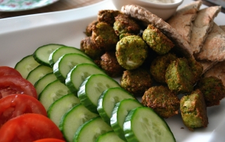 Pea and edamame falafel - so much better than the chickpea version
