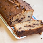 Choc chip caramel loaf cake - a simple cake made using caramelised condensed milk (dulce de leche) in place of sugar. And yes, it is as good as it sounds!