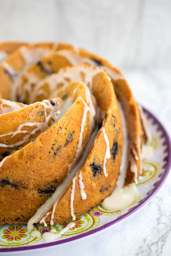 Zingy Blueberry Bundt Cake