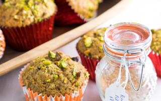 Spiced Carrot Muffins with a hidden cheesecake centre!