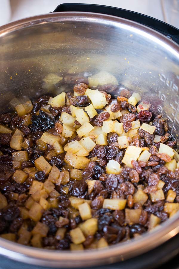 Straight after cooking - beat it so the apples break down 