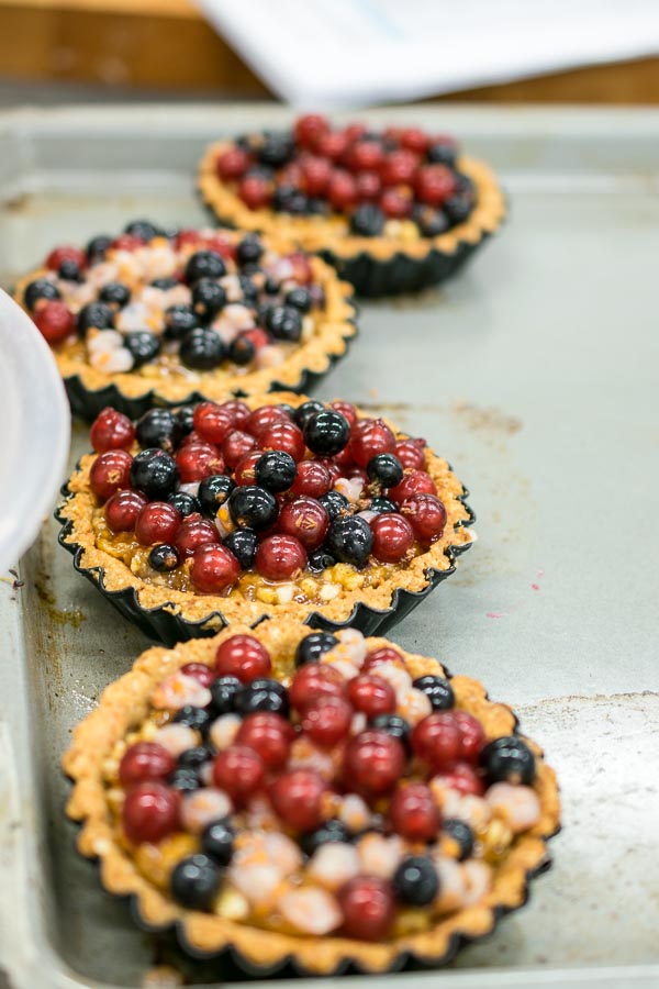 Black Red, White and Currant Almond Tarts